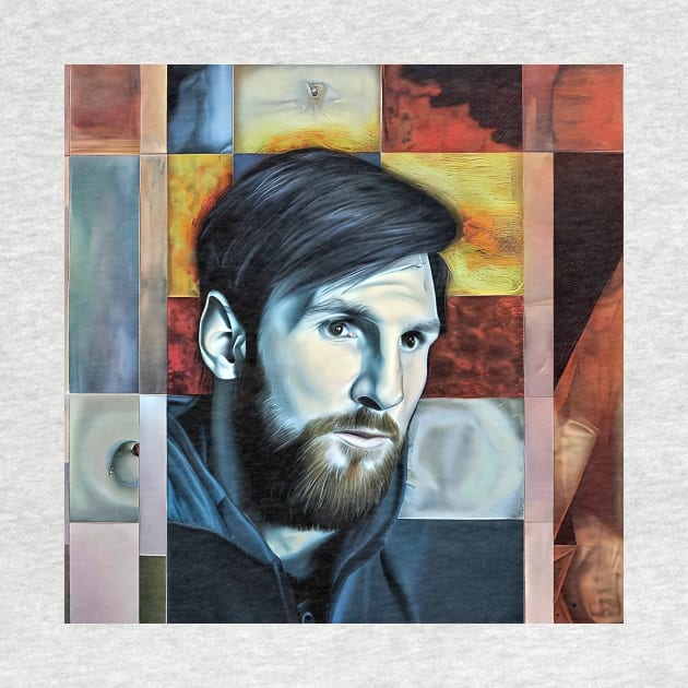 Messi  on digital board by bogfl